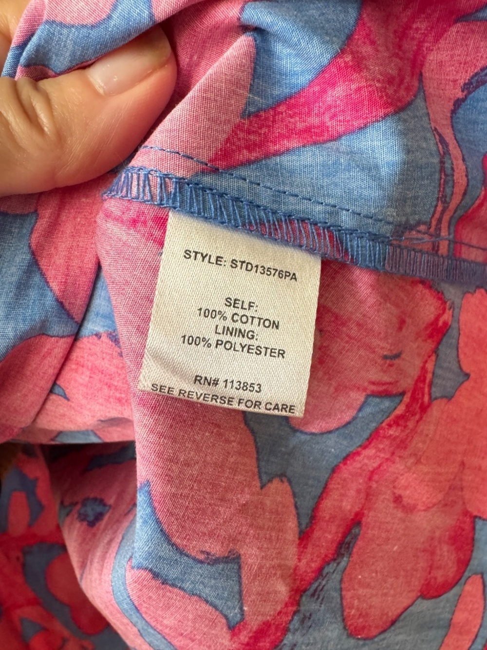 Avara Pink and Blue Dress size S - Picture 5 of 6